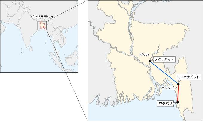 バングラデシュの地図